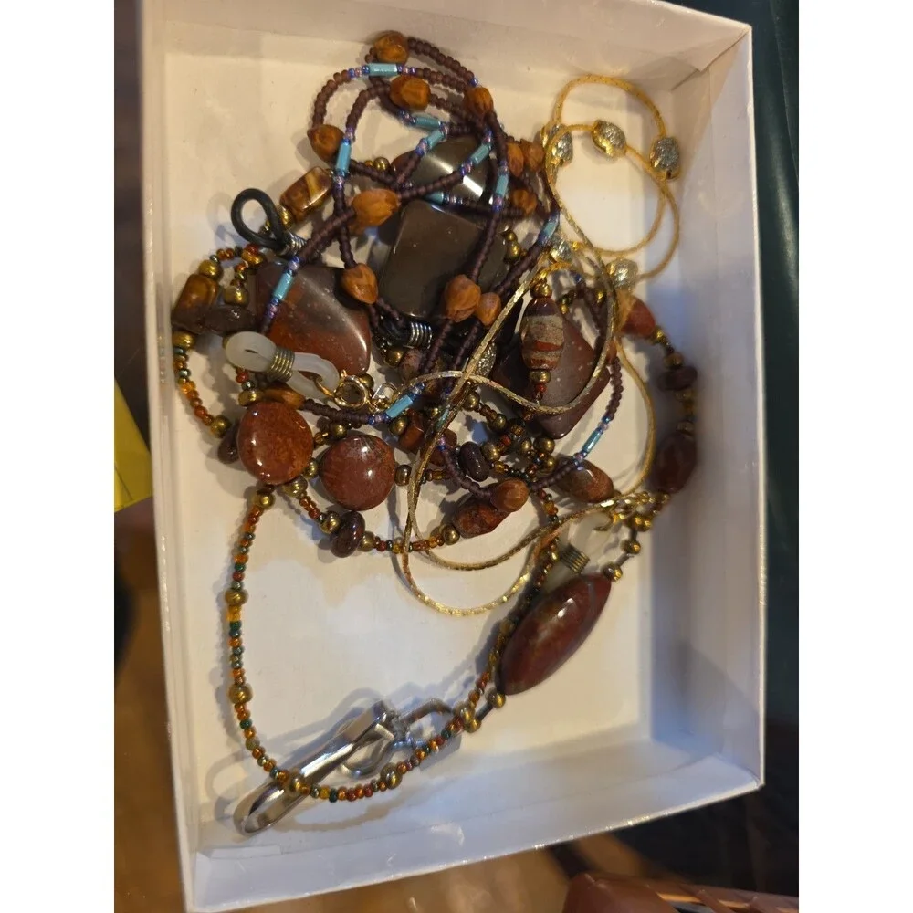 Beaded 3 PCS Eyeglass Chain Strap Holder Glasses Lanyard for Women